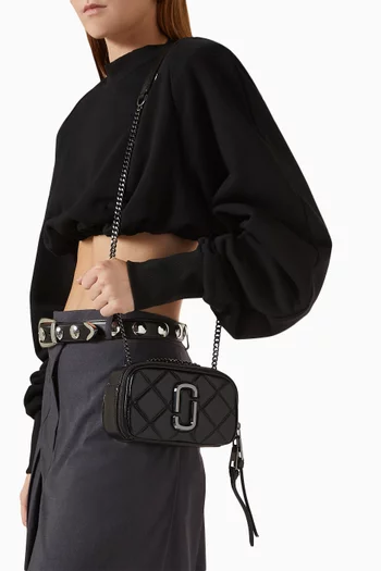 The Quilted Softshot Crossbody Bag in Leather