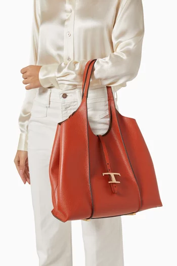 Medium T Timeless Shopping Bag in Leather