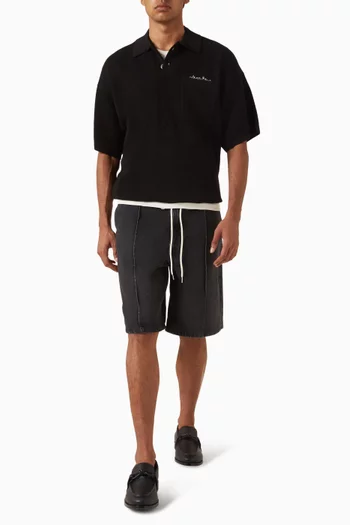 Knit Polo Shirt in Piqué