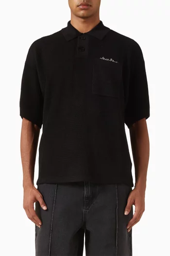 Knit Polo Shirt in Piqué