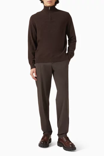 سترة هايلز بسحّاب قصير كشمير