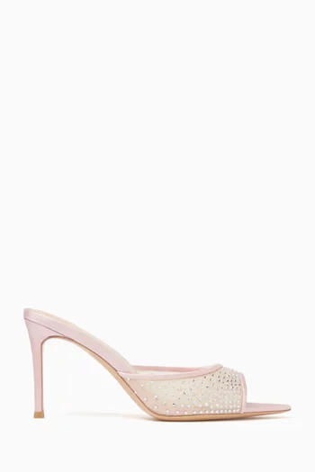 Ariana 90 Mule Sandals in Mesh