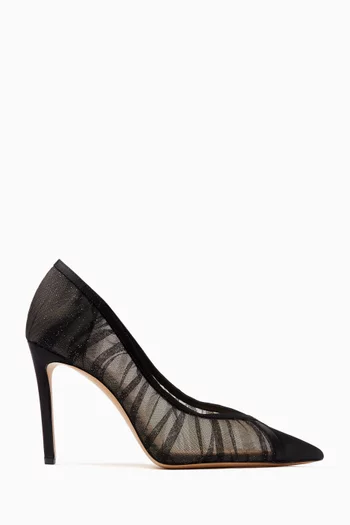 Suzie 100 Pumps in Tulle & Satin