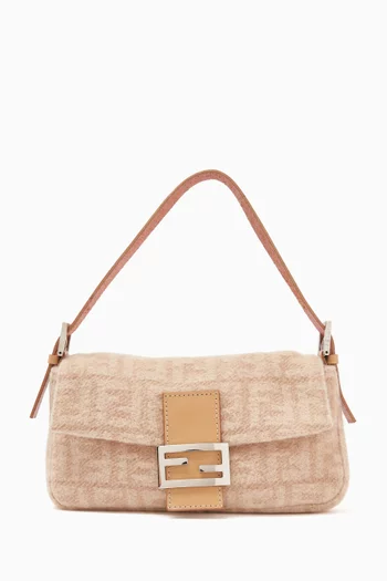 2000 Baguette Shoulder Bag in Zucca Cashmere & Leather