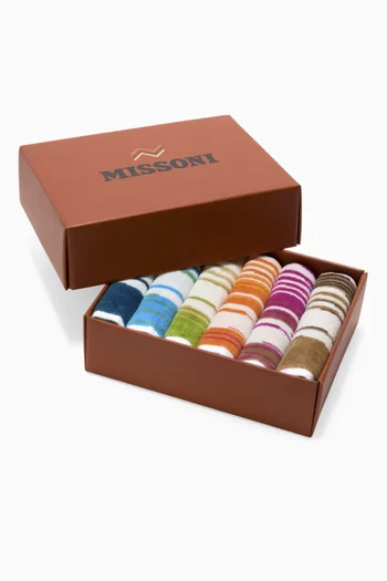 طقم مناشف وجه فياميتا قطن، 6 قطع