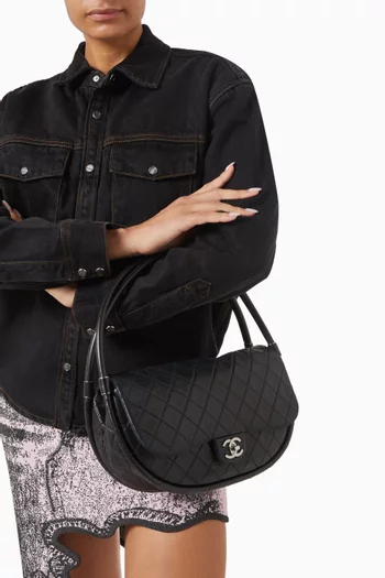 2010s Hula Hoop Shoulder Bag in Lambskin Leather
