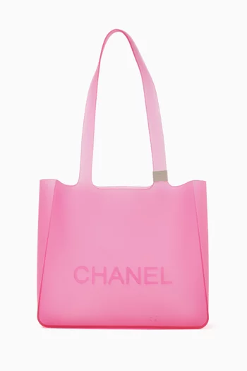 Logo Small Tote Bag in Rubber