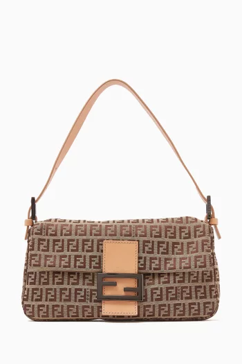 2000s Baguette Shoulder Bag in  Zucchino Canvas & Leather