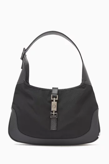 Jackie Shoulder Bag in Canvas & Leather