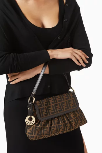 2000s Chef Shoulder Bag in Zucca Canvas & Leather
