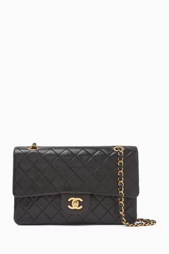 1990s Medium Classic Double Flap Bag in Leather