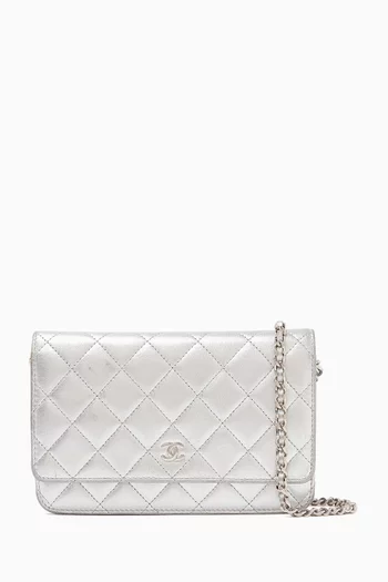 2010s Wallet on Chain in Metallic-leather