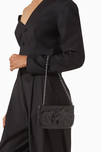 2000s Camellia Shoulder Bag in Leather