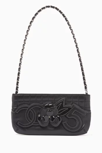 2000s Camellia Shoulder Bag in Leather