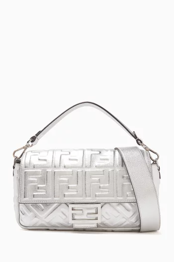 2020 FF Baguette Shoulder Bag in Metallic Leather
