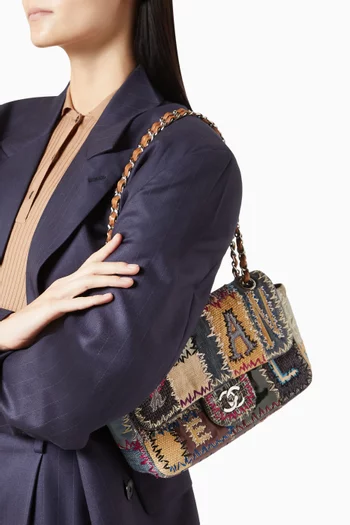 2010s Patchwork Medium Flap Shoulder Bag