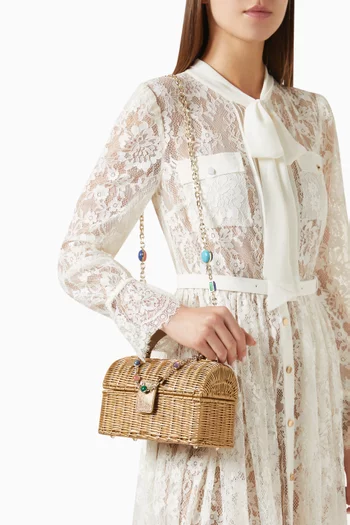 Isla Basket Bag in Wicker
