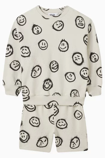 Monti Smiley Expressions Sweatshirt in Organic Cotton