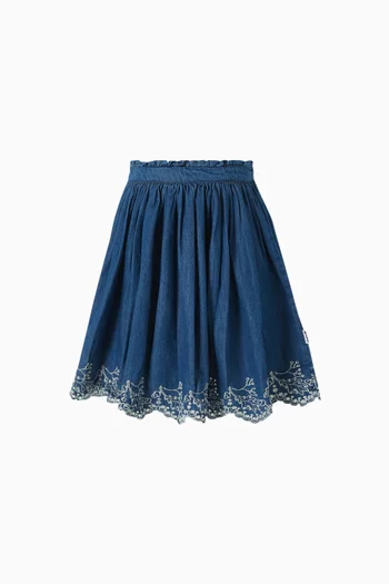 تنورة بيتا مزينة بتطريزات قطن