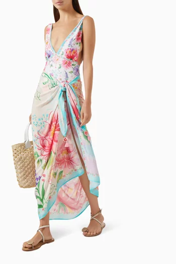 Marine Pareo Cover-up in Viscose