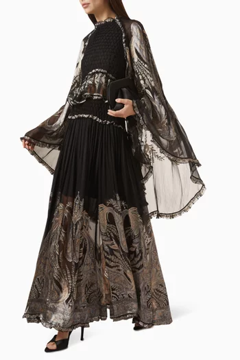 Dream Burnout Bodice Top in Silk and Viscose