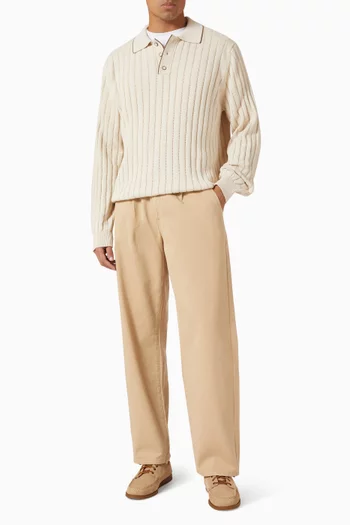 بنطال شينو روميو بطيات قطن