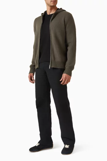 Chunky Zip Hoodie in Cashmere