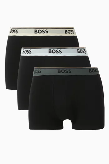 Logo Trunks in Stretch Cotton, Set of 3