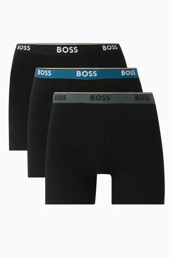 Boxer Briefs in Stretch Cotton, Set of 3