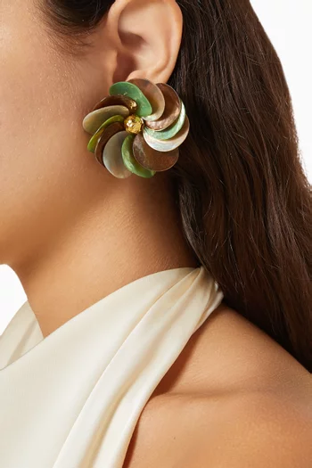 Fleur De Shells Clip-on Earrings