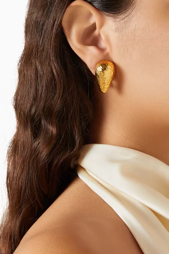 Oria Clip-on Earrings in Gold-plated Brass