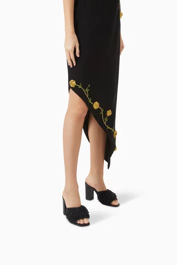 Myriade 120 Beaded Mules in Leather