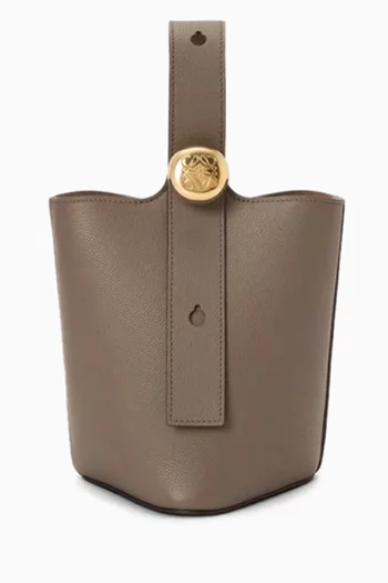 Mini Pebble Bucket Bag in Calfskin