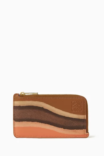 Landscape Coin Card Holder in Nappa Calfskin