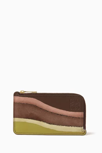 Landscape Coin Card Holder in Nappa Calfskin
