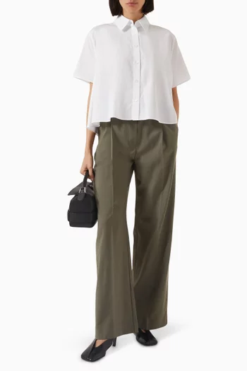 Straight-leg Pants in Wool
