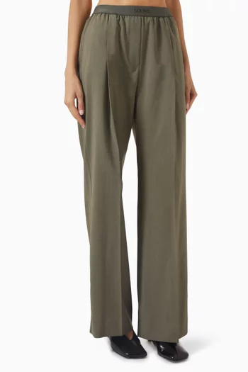 Straight-leg Pants in Wool