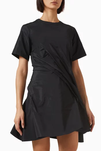 Twisted Dress in Silk Blend Taffeta