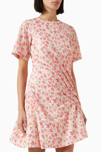 Twisted Dress in Silk Blend Taffeta