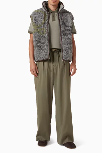 Anagram Zip Vest in Wool Fleece