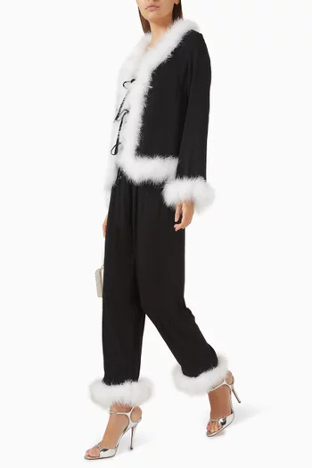 Venus in Love Pants with Feathers in Viscose