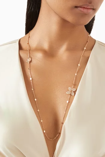 Giardini Segreti Diamond Opera Necklace in 18kt Rose Gold