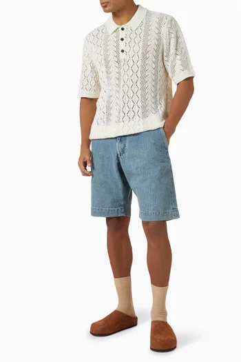 Loose Fit Selvedge Shorts in Denim