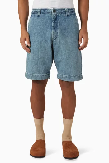 Loose Fit Selvedge Shorts in Denim
