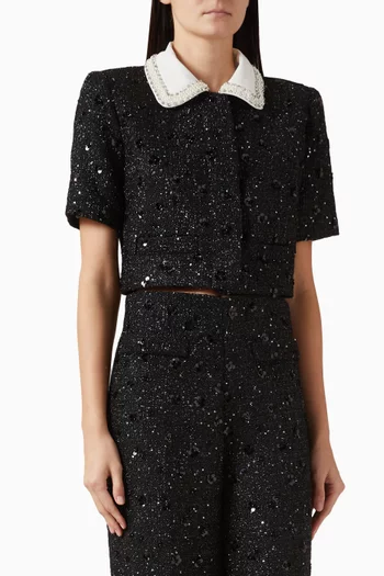 Bennelie Sequin-embellished Jacket in Tweed