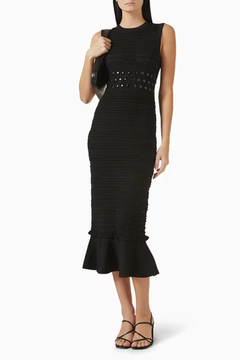 Nefertiti Studded Dress in Viscose-blend