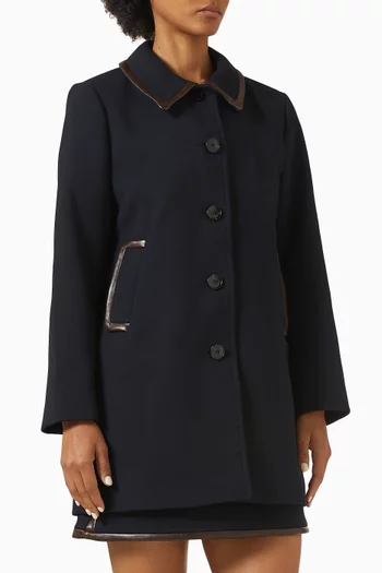 معطف مازاريا بأشرطة جلد