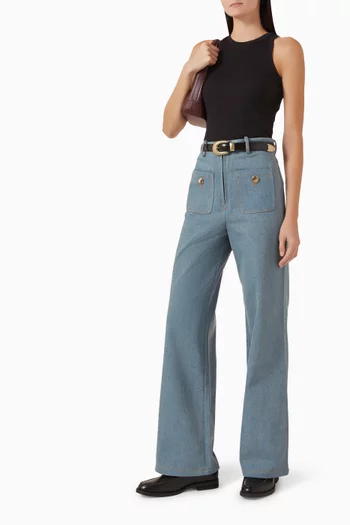 Eliam Wide-leg Jeansin Denim