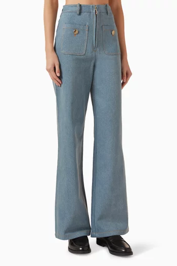 Eliam Wide-leg Jeansin Denim