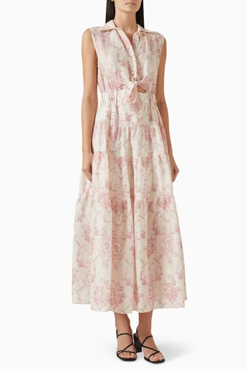 Canberra Dress in Linen-viscose